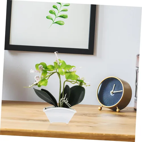 Miniatura 9 de Flor de seda falsa decorativa de Phalaenopsis para decoración de plantas de mesa, orquídea de seda artificial, mini orquídea para eventos