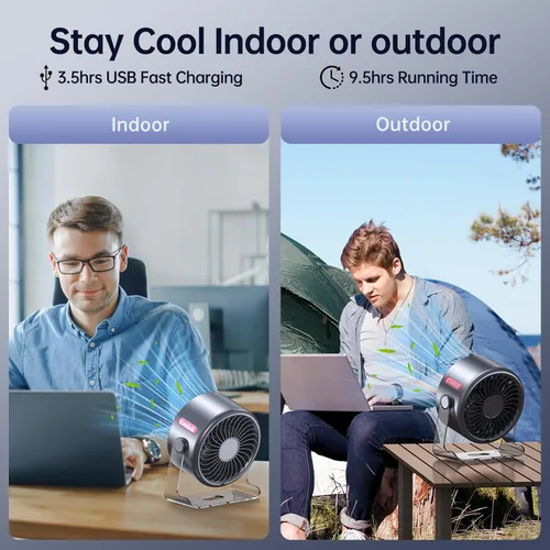 Miniatura 3 de Ventilador portátil de mano con enfriador de hielo: Ventilador de mano recargable de 100 velocidades de 5500 mAh, ventiladores personales de Rosa