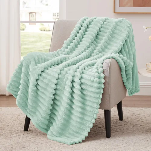 EXQ Home Manta a rayas Aqua Twin