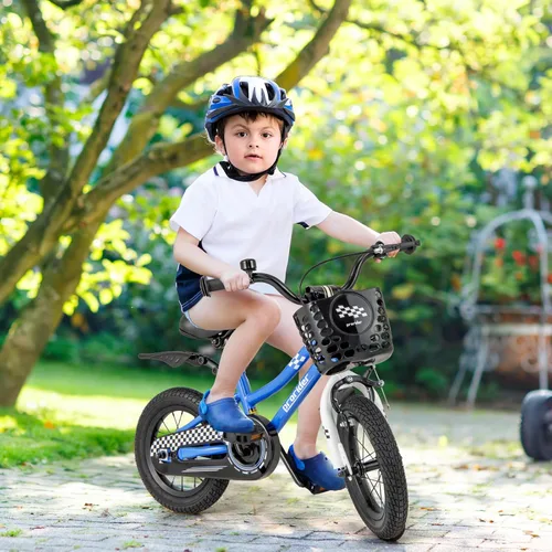 Miniatura 2 de COSTWAY Bicicleta para niños, 12, 14, 16, 18 pulgadas, para niños y niñas de 3 a 8 años, bicicleta para niños con ruedas de entrenamiento