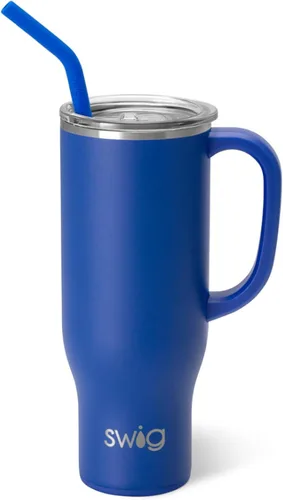 Miniatura 22 de Swig Life Mega Taza de 30 oz, Vaso de 30 oz con Asa y Pajita, Compatible con Portavasos, Apto para Lavavajillas, Vaso Aislado Extra Grande, Botella