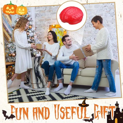 Miniatura 7 de Leitee 12 unidades de bolas de estrés cerebral a granel, cerebro grande, poliuretano, mano, ejercicio, músculo, pelota de presión, divertido alivio
