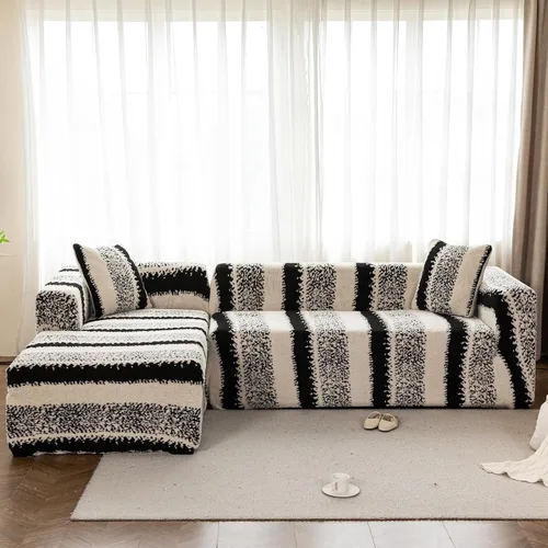 Miniatura 33 de MIFXIN Fundas de sofá modulares en forma de L, 2 piezas, elásticas tipo L, para sofá o sillón, protector de muebles para sala de estar, mascotas
