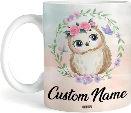 Miniatura 10 de CUBICER Tazas de café personalizadas con nombre personalizado, tazas de cerámica blanca, regalos de Navidad de vidrio para niños, mujeres, adultos