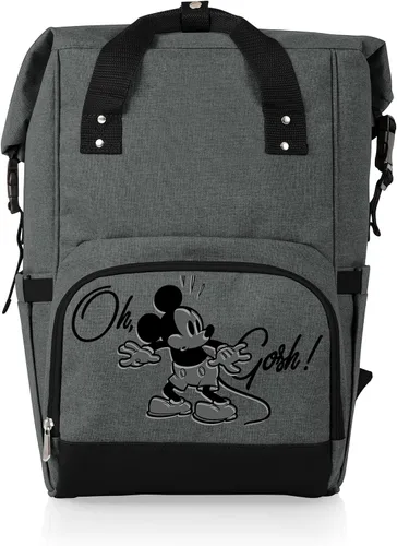 Miniatura 6 de PICNIC TIME Disney Lilo and Stitch On The Go - Mochila enfriadora con tapa enrollable, con aislamiento de lados suaves, con capacidad de 30 a 42 gris