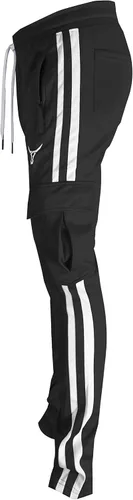 Miniatura 5 de Screenshot - Pantalones deportivos con cinta lateral estilo Hip Hop, ajuste ceñido, para hombre