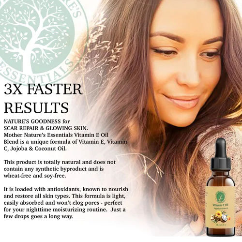 Miniatura 3 de Aceite orgánico de vitamina E – D-alfa tocoferol – Ingredientes naturales – Incluye aceite de jojoba, aceite de coco y vitamina C – Estimula