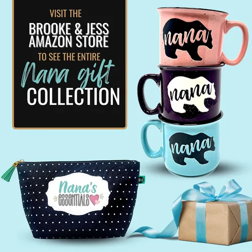 Miniatura 115 de Brooke & Jess Designs Bolso de mano para la abuela – Bolso de lona resistente con cremallera y bolsillo interior para la abuela para uso diario