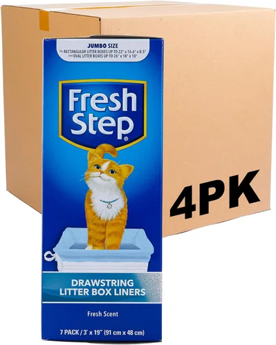 Miniatura 11 de Fresco Paso Cordón Cat Litter Box Liners, perfumado, tamaño jumbo, 36" x 19" - 7 unidades por caja, 2 cajas