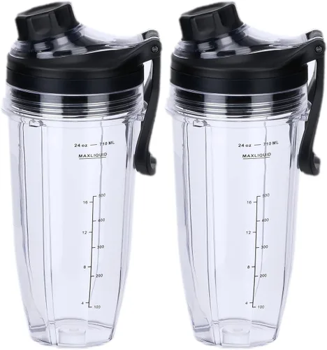 Miniatura 8 de Batidora de repuesto de 24 onzas y nueva tapa con mango para Nutri Ninja BN401 BN751 BN801 Foodi SS101 SS151 SS351 SS401 BL450 BL456 BL480 BL482