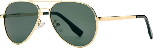 Miniatura 89 de Gleyemor Lentes de sol polarizados estilo aviador para niños y niñas, jóvenes, adolescentes, dos tamaños de 1.969 in y 2.047 in