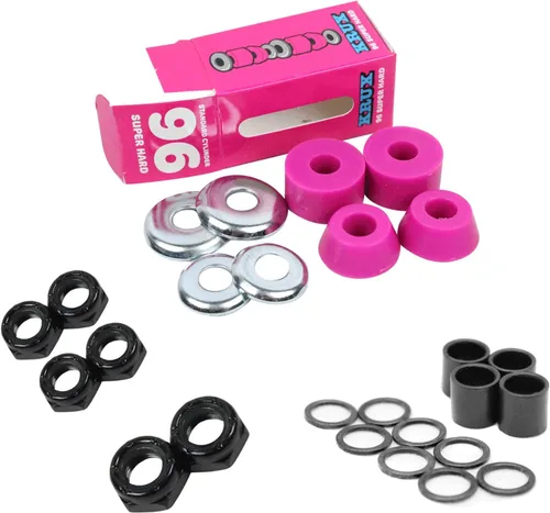 Miniatura 8 de Krux - Bujes para patineta con eje de bolsa de diez centavos, tuercas Kingpin y kit de velocidad, paquete de reconstrucción/actualización que se