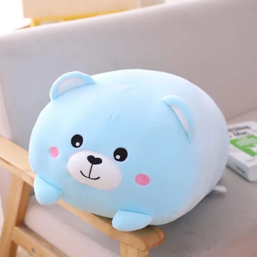 Miniatura 2 de Oso de Peluche Juguete Animal de Peluche Almohada Cilíndrica para Abrazar Regalos para Cumpleaños de Niños, San Valentín, Navidad, 8 pulgadas