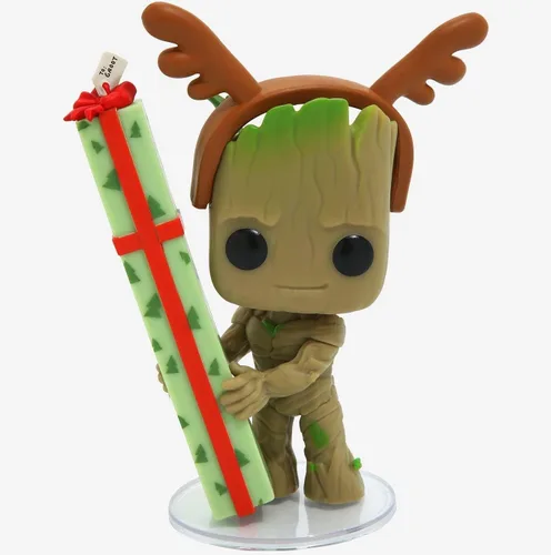 Miniatura 3 de POP Marvel Holiday: Guardianes de la Galaxia - Figura de vinilo Groot Funko (paquete con funda protectora de caja compatible), multicolor, 3.75