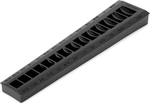 TEKTON 14 herramientas de 3/8 pulgadas de tuerca de trampa, Crowfoot Wrench Organizador Rack, negro (5/16-1-1/16 pulgadas) | ORG25114 | Fabricado en