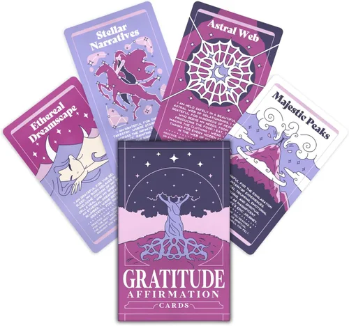 Miniatura 11 de PURPLE CANYON Tarjetas de afirmación diaria para mujeres y hombres Afirmaciones positivas para atención plena, meditación e inspiración Hermosa