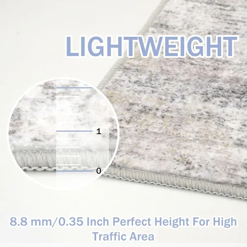 Miniatura 209 de IOHOUZE Alfombra abstracta lavable de 3 x 12 pies para pasillos, antideslizante para cocina, camino de entrada de lana sintética para interiores