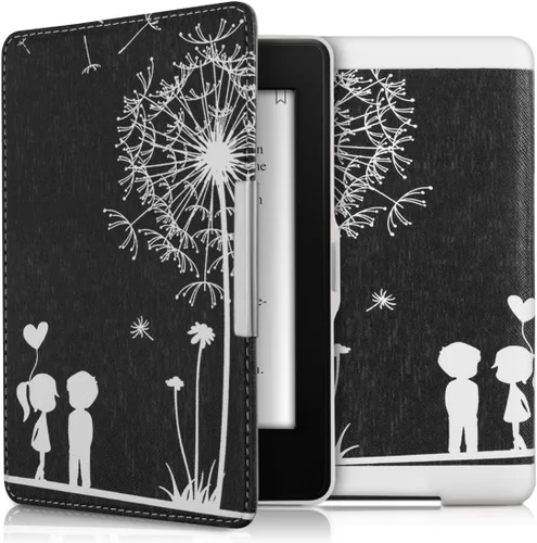 Miniatura 14 de kwmobile Funda compatible con Amazon Kindle PaperWhite - Funda para lector electrónico - Azul pez pequeño/azul claro/blanco