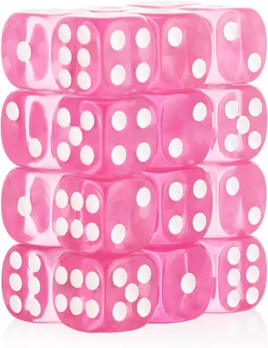 Miniatura 32 de 36 de paquete de dados de 12 mm de 6 caras MINI, juego de dados de patrón de perla, dados estándar de 6 caras para Yahtzee, Bunco o enseñanza