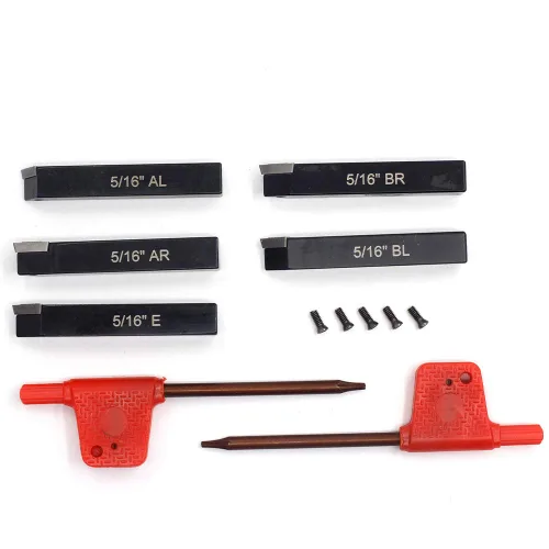 Miniatura 2 de OSCARBIDE 5/16 "Mini torno de carburo indexable portaherramientas de torneado de carburo de metal, herramientas de torno de metal inserta brocas
