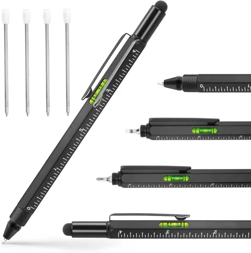 Miniatura 11 de Geniales regalos de bolígrafos para hombres, gadget de bolígrafo tecnológico multiherramienta 6 en 1 para él, regalo divertido para Navidad, Día
