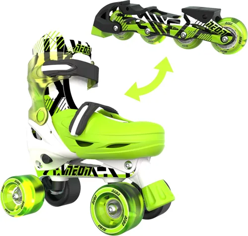 Miniatura 11 de Yvolution Patines de ruedas de 4 tamaños ajustables, ruedas iluminadas para niñas y niños para niños en línea y quads (12-2 o 3-6 US)