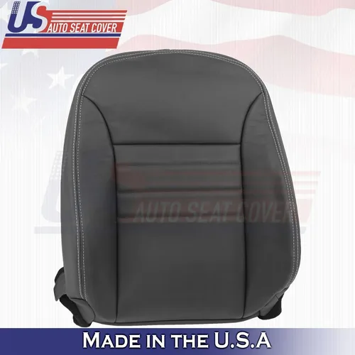 Miniatura 7 de 2011 2012 compatible con Dodge Charger SXT Front Driver Top & Bottom Cubiertas de cuero negro