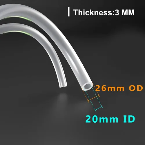 Miniatura 2 de Feelers 3/4" (20mm) ID x 1" (26mm) OD Tubo de silicona de alta resistencia de grado alimenticio de alta temperatura y alta pureza, tubo de silicona