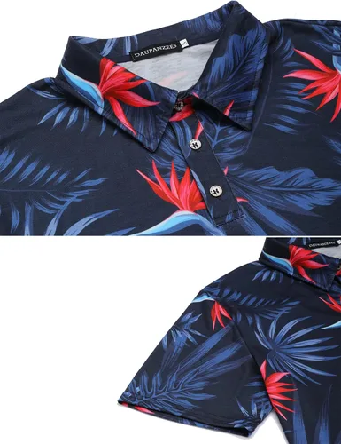 Miniatura 5 de Daupanzees Conjunto de camisa de 2 piezas para hombre, conjunto casual de manga corta para verano