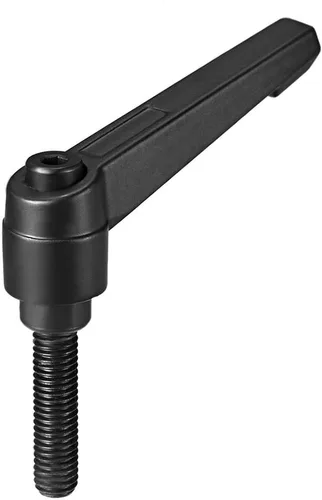 uxcell M8 x 1.260 in Mango de sujeción ajustable Palanca de sujeción Rosca Botón de trinquete macho roscado Perillas de bloqueo Tornillo giratorio