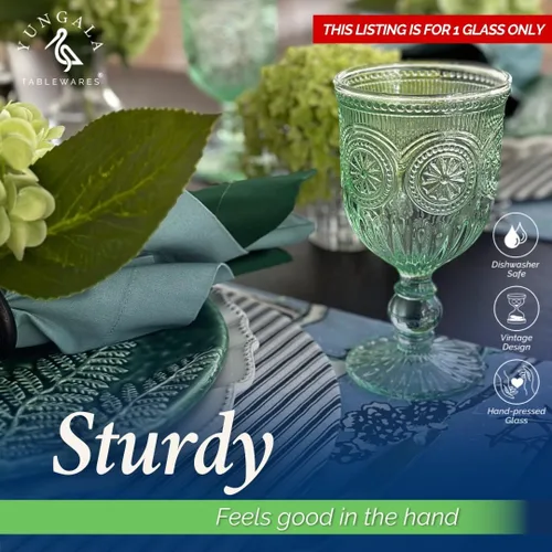Miniatura 5 de Copa de vino verde para reemplazo/piezas de repuesto de Yungala Green Glassware Este listado es solo para 1 vaso