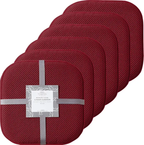 Miniatura 18 de Marina Decoration Cojín grueso y cómodo de espuma viscoelástica para silla, patrón de panal de abeja, goma antideslizante, para asiento trasero, lino