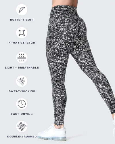 Miniatura 103 de Aoxjox Trinity - Pantalones de yoga de cintura alta con bolsillos para mujer, control de abdomen, cintura cruzada, leggings de entrenamiento suaves
