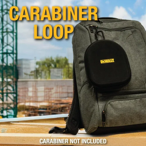 Miniatura 9 de DEWALT Funda protectora resistente para auriculares con banda para el cuello, compacta y ligera con funda rígida para auriculares de EVA