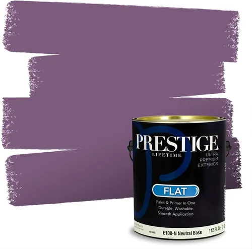 Miniatura 119 de PRESTIGE Pinturas de pintura interior e imprimación en uno, 1 galón, plano, combinación comparable de Sherwin Williams* Kimono Violet*