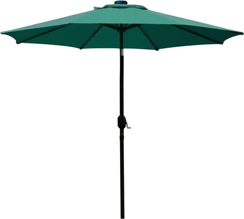 Miniatura 11 de Sunnyglade - Sombrilla de mesa de 9 pies para exteriores, con 8 varillas resistentes Negro