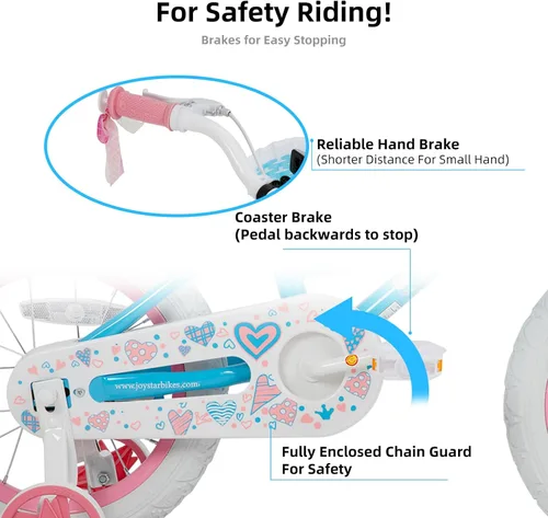 Miniatura 3 de JOYSTAR Angel Bicicleta para Niñas para Niñas Pequeñas y Niños de 2 a 13 Años, Bicicleta para Niños de 12, 14, 16, 18, 20 Pulgadas con Ruedas de Azul