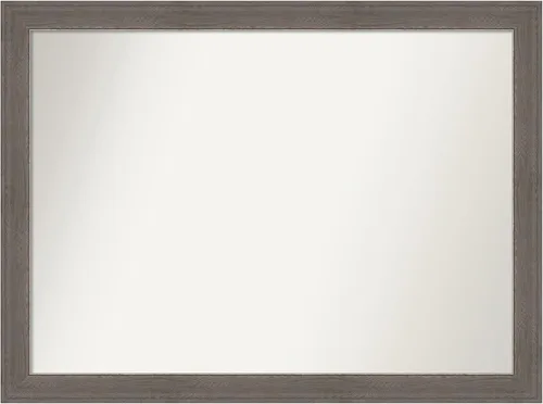 Miniatura 548 de Amanti Art Espejo de pared personalizado no biselado (24.5 x 24.5 pulgadas), marco gris marrón alta, varios tamaños personalizados, espejo de baño