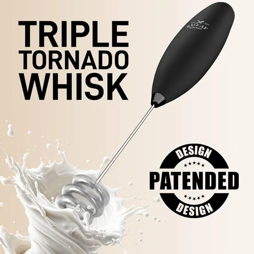 Miniatura 93 de Zulay Milk Boss Espumador de leche potente manual, hace espuma para latte, batidor para mezclar bebidas, café, miniespumador para capuchino, frappé