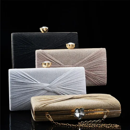 Miniatura 6 de YAPAIOU Bolso de mano de noche brillante para mujer, bolso de mano con purpurina de diamantes de imitación, bolso de boda, bolso de cóctel y fiesta