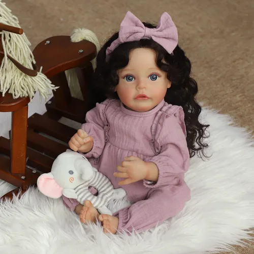 Miniatura 8 de SCOM Muñecas Reborn de bebé realistas, muñeca de bebé recién nacida de 18 pulgadas, muñeca de bebé de silicona linda de la vida real con cuerpo