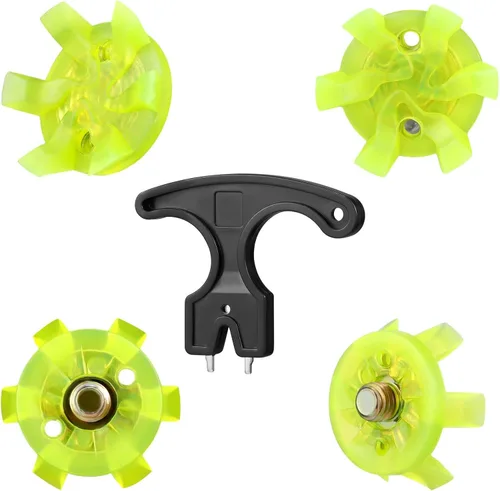 Miniatura 11 de Shappy Juego de 51 piezas de repuesto para zapatos de golf, 50 tacos de zapatos de golf con 1 llave de tacos negros, tornillo de rosca de metal