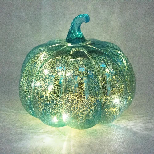 Miniatura 2 de Mercury Glass Pumpkin Light with Timer, with 10 Fairy Lights Inside,Battery Operated Led Pumpkin Light,Ideal for Halloween Fall Decoration