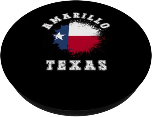 Miniatura 2 de Amarillo Texas TX Splatter Flag Trip Vacation Souvenir PopSockets Adhesive PopGrip