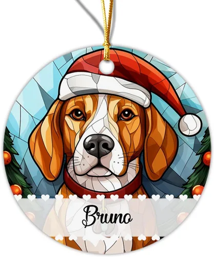 Miniatura 21 de Chow Chow - Adorno decorativo para árbol de Navidad 2026, adorno personalizado para sombrero de Navidad, regalo de adornos de Navidad para perros