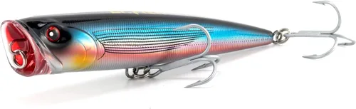 Miniatura 7 de Dr.Fish Popper - Señuelos de pesca de agua salada, 4/5.5 pulgadas GT Popper VMC anzuelos agudos señuelos de pesca para lubina, lucio, salmón en alta