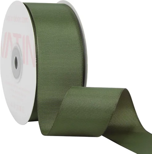 Miniatura 15 de Vatin - Rollo de cinta de grogrén, rollos de 25-50 yardas, perfecto para decoración de bodas, coronas, baby showers, envolturas de paquete de regalo