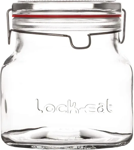 Miniatura 3 de Luigi Bormioli Lock-Eat - Práctico tarro de vidrio para alimentos, 1 unidad, transparente de 50.75 onzas
