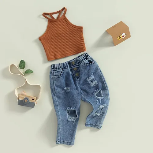 Miniatura 7 de GOOCHEER Conjunto de ropa de manga larga para niña pequeña, camisa y pantalones para niña, conjunto de ropa de primavera, otoño e invierno