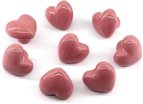 Miniatura 9 de Flomore Pomo de cerámica azul para cajones de armario para habitación de niños, tirador en forma de corazón para cajones de aparador